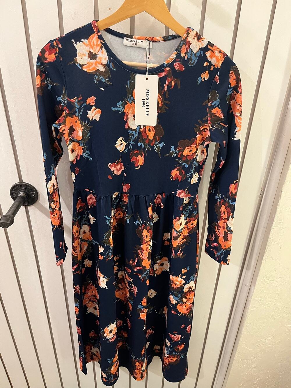 Miss Kelly 1999 Long Sleeve Floral Dress Size L